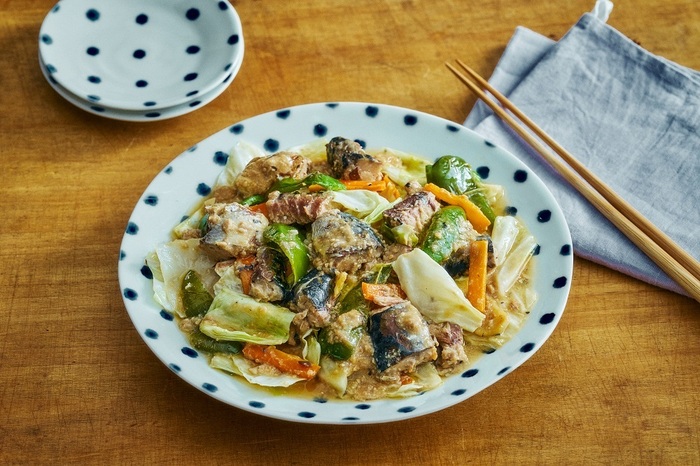 さばの回鍋肉風炒め